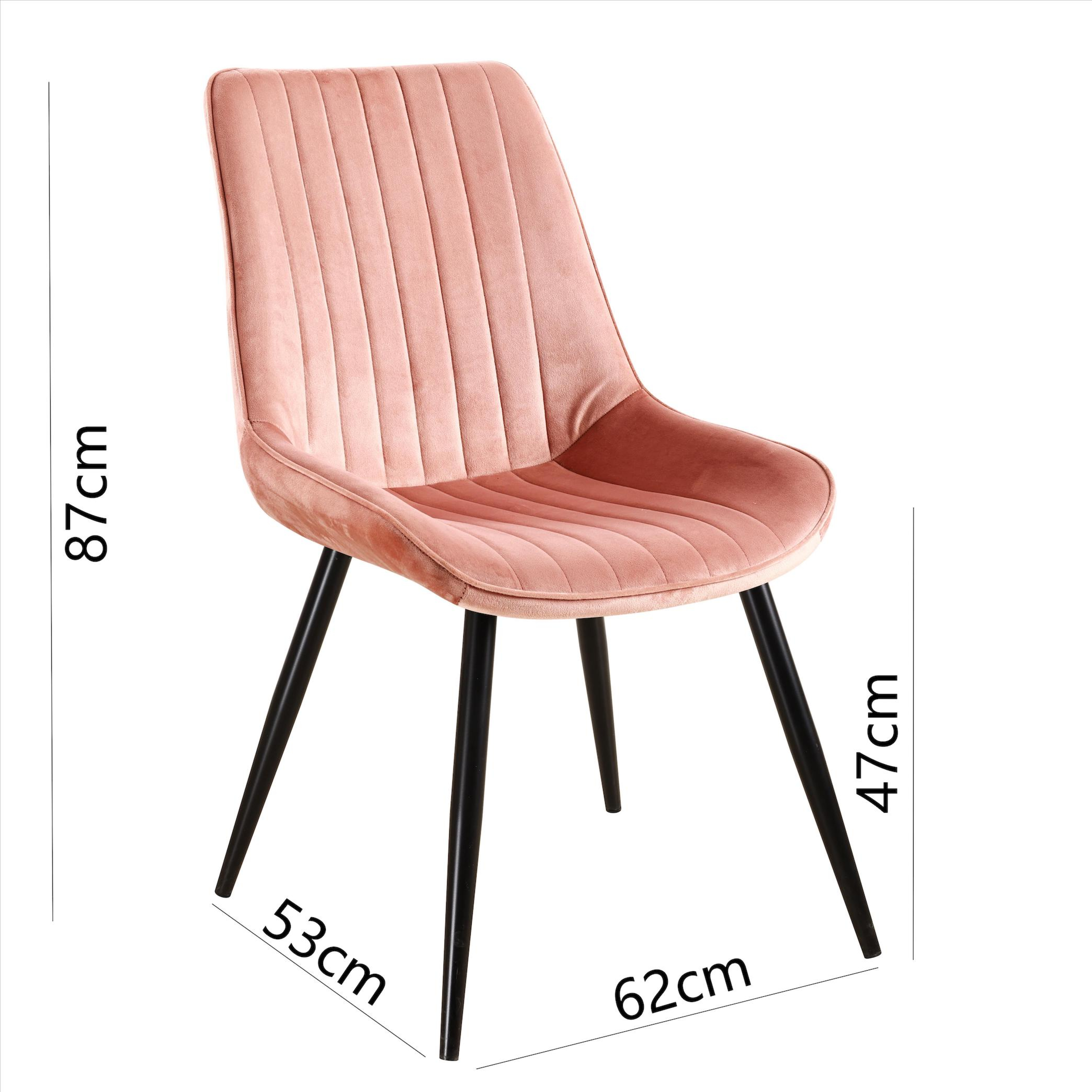 2x Esszimmerstühle Polster- Küchenstuhl Samt Sitzfläche Metall Gestell hellgrau